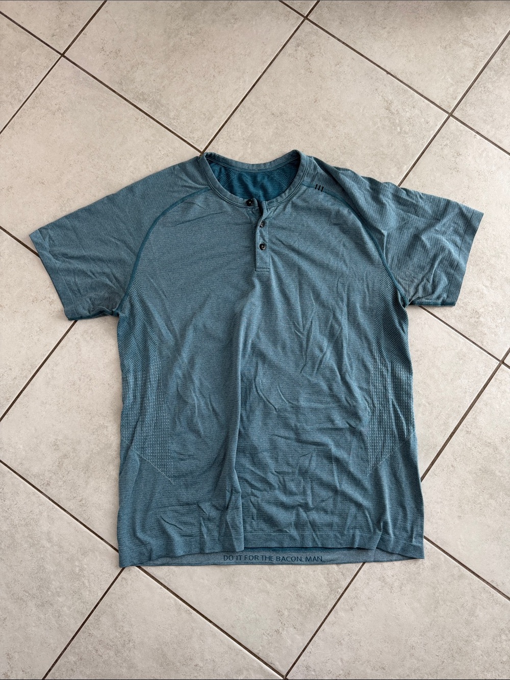Lululemon Men's Short-Sleeve Henley Performance Shirt - Teal